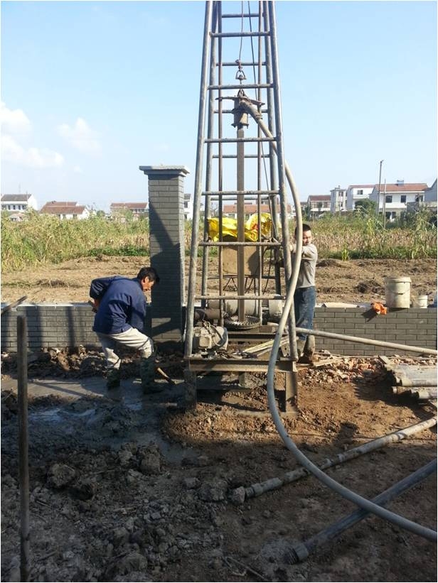 Ground source heat pump system drilling, testing pressure