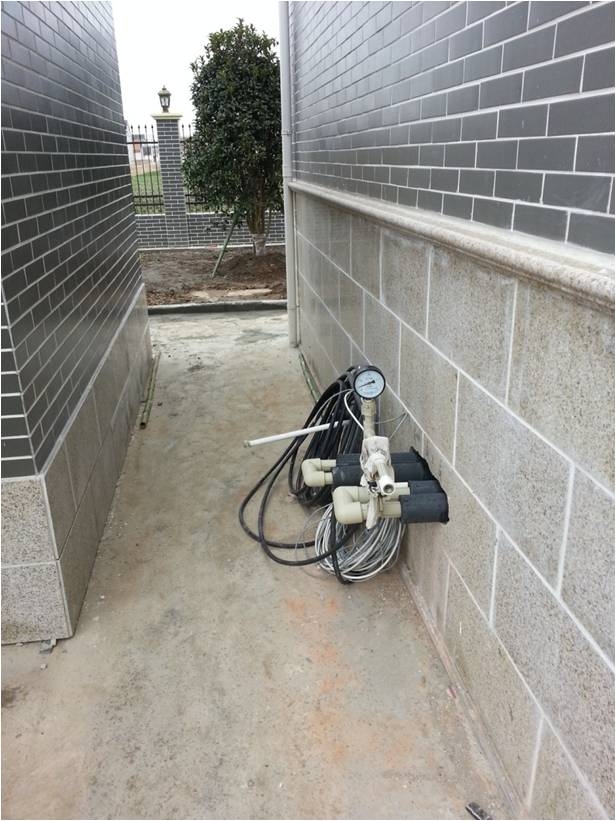Ground source heat pump system drilling, testing pressure
