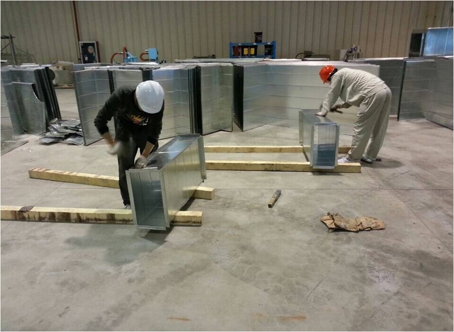 Duct insulation and assembly work
