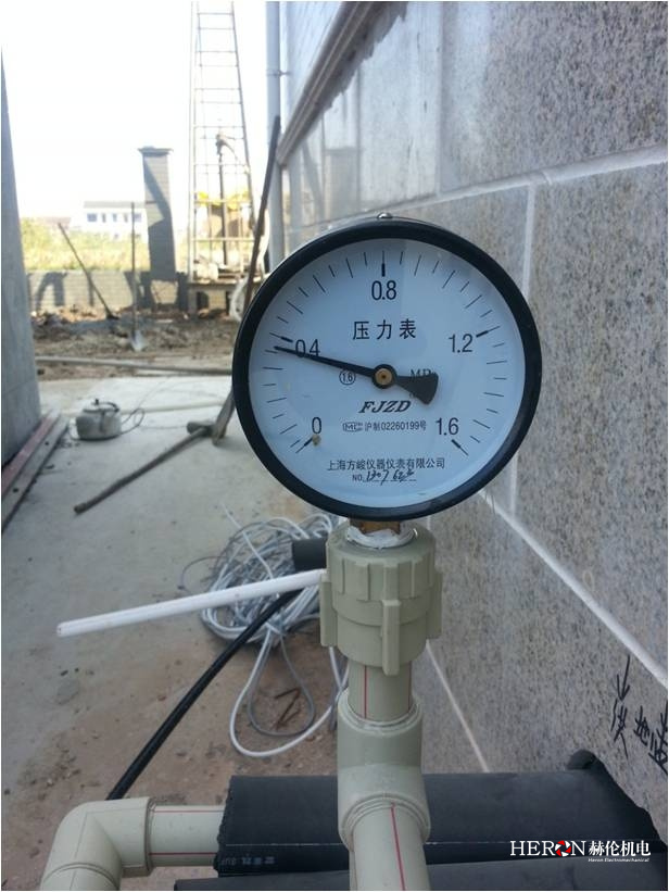 Ground source heat pump system drilling, testing pressure